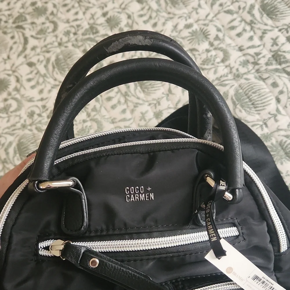 Coco + Carmen Black Mini Backpack